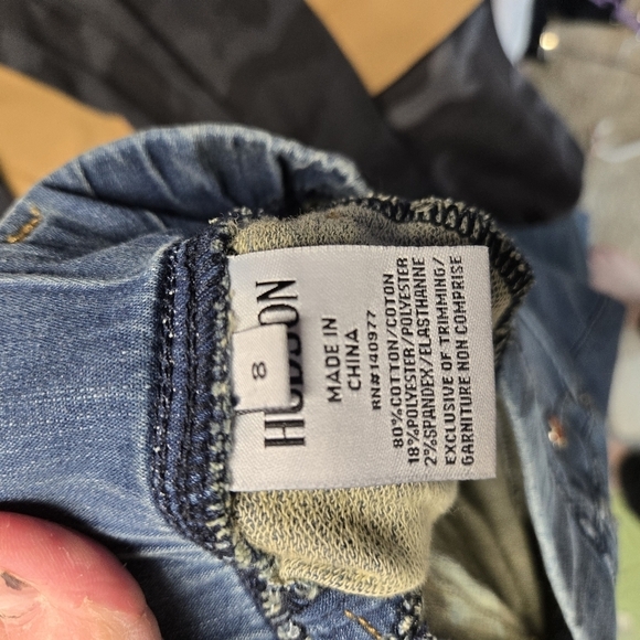 Hudson girls pull on button flap pocket jeans - Picture 3 of 7